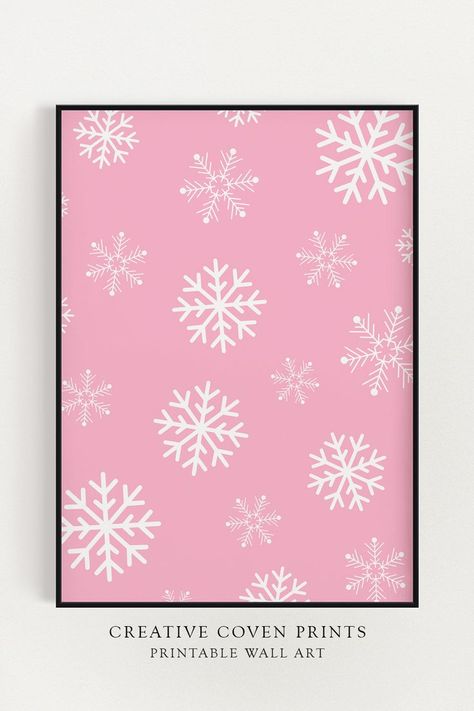 Pink Christmas Painting Easy, Pink Christmas Tree Painting, Pink Christmas Painting, Holiday Decor Modern, Modern Christmas Art, Christmas Decor Pink, Christmas Printable Art, Choose Yourself, Peppermint Christmas