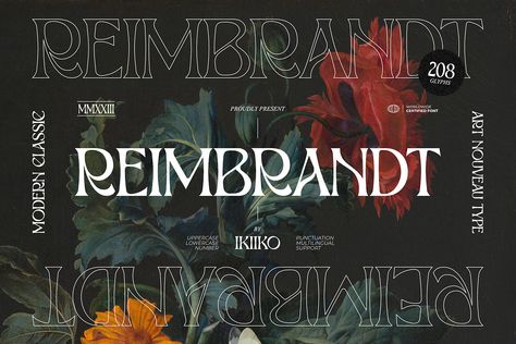 Reimbrandt - Art Nouveau Font by ikiiko on Dribbble Art Nouveau Graphic Design, Art Nouveau Font, Hand Drawn Typeface, Classic Typeface, Art Deco Font, Deco Font, Modern Typeface, Stylish Text, Vintage Quotes