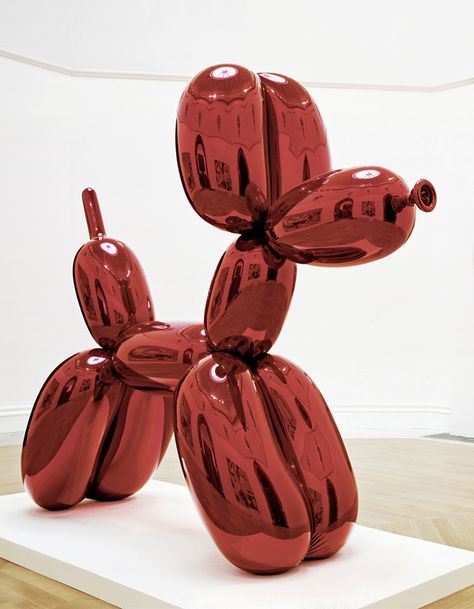 Koons Balloon Dog (Red) Jeff Koons Art, Balloon Dog Sculpture, Dog Red, Tableau Pop Art, Red Art Print, Jeff Koons, Dog Poster, Dog Sculpture, Balloon Dog