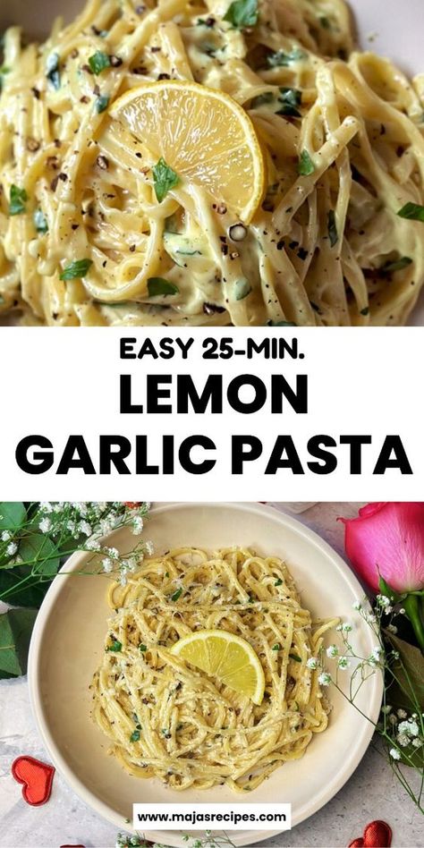 Savor the zest of Easy Creamy Lemon Garlic Pasta Recipe - a fresh and flavorful dish that's perfect for any night.  lemon pasta recipes | lemon garlic pasta | creamy lemon pasta | lemon pasta sauce | lemon garlic pasta sauce | lemon garlic pasta recipes | lemon garlic pasta shrimp | lemon garlic pasta chicken | lemon garlic pasta salad | lemon garlic pasta with chicken | lemon garlic pasta vegan | lemon garlic pasta with shrimp | lemon garlic pasta creamy | lemon garlic pasta primavera | creamy lemon garlic pasta | healthy lemon garlic pasta | simple lemon garlic pasta Creamy Lemon And Spinach Pasta, Creamy Summer Lemon Pasta, Lemon Zest Pasta Recipes, Lemon Garlic Linguine, Pasta Dishes Creamy, Garlic Aioli Pasta, Lemon Piccata Pasta, Easy Lemon Garlic Pasta, Lemon Bacon Pasta