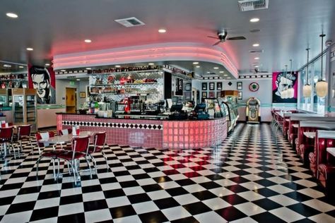 50s Diner Kitchen, Real Burger, Diner Aesthetic, Fresh Fruit Tart, Unique Pies, Dessert Restaurants, Dessert Places, 50s Diner, Burger Places