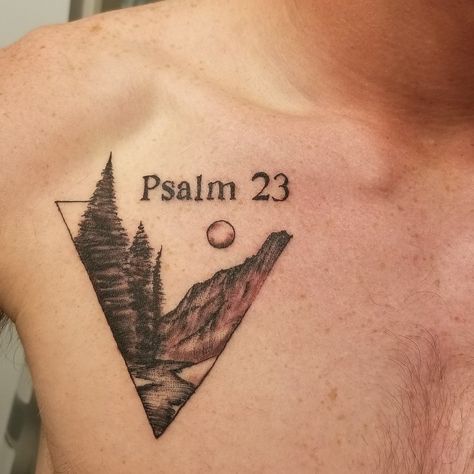 Valley Of Dry Bones Tattoo, Cross Mountain Tattoo, God Of The Mountain And Valley Tattoo, Psalm 23 Tattoo Men, Hills And Valleys Tattoo, Psalms 23 Tattoo, The Lord Has Won Tattoo, Psalm 23 Tattoo, Tom Tattoo