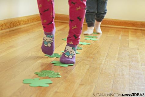 Shamrock St. Patrick's Day Balance Beam Vestibular Sensory - The OT Toolbox St Patrick's Day Crafts For Toddlers, St Davids Day, St Patricks Day Crafts, Mom And Kids, Sensory Input, St Patricks Day Crafts For Kids, Hamster Toys, Sensory Crafts, Better Balance