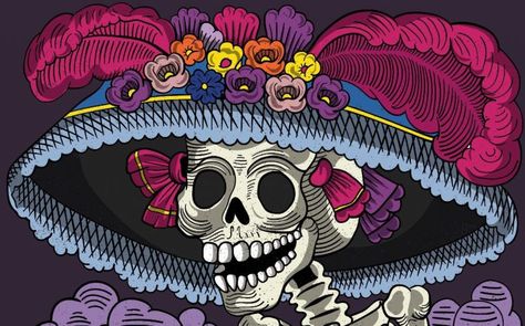 Den Mrtvých, Mexican Skull, Mexican Traditions, Day Of The Dead Art, Mexican Skulls, Halloween Vector, Skull Painting, Mexican Culture, Mexican Art