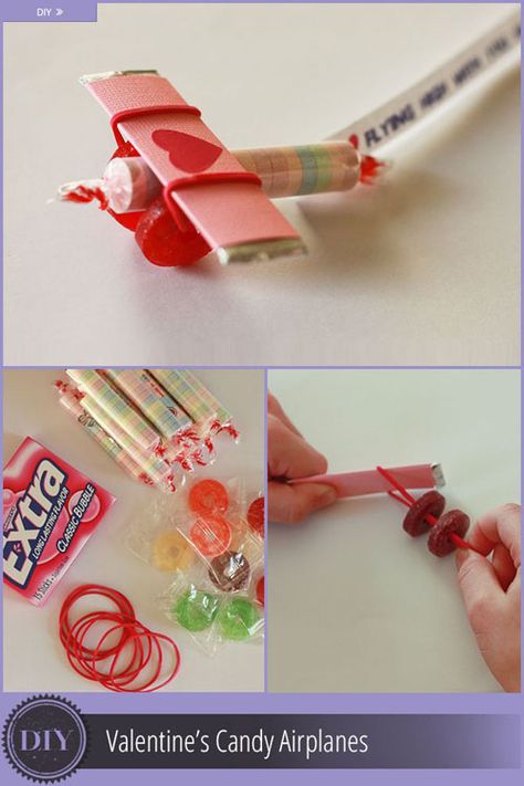 Candy Airplanes, Saint Valentine Ideas, Valentine Ideas For Kids, Cute Valentine Ideas, Valentines Ideas For Him, Valentine's Candy, Valentines Bricolage, Valentinstag Party, Valentine Messages