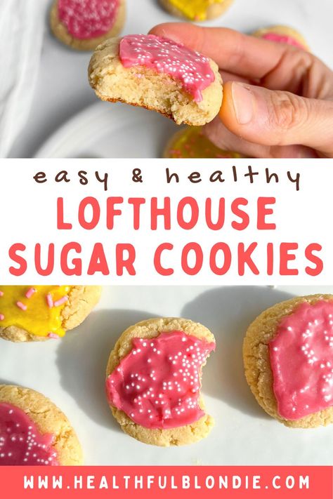 Lofthouse Cookie Recipe, Blondie Recipes, Healthy Sugar Cookies, Lofthouse Sugar Cookies, Lofthouse Cookies, Soft Sugar Cookie Recipe, Blueberry Crumble Bars, Baking With Coconut Flour, Gluten Free Sugar Cookies