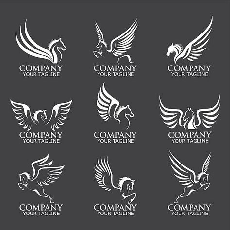 8,700+ Pegasus Stock Photos, Pictures & Royalty-Free Images - iStock | Pegasus horse, Pegasus vector, Pegasus logo Pegasus Logo Design, Horse Head Drawing, Pegasus Tattoo, Pegasus Logo, Horse Brand, Head Drawing, Horse Logo, Wings Logo, Perfume Brands