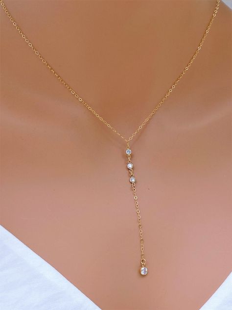 Silver Wedding Jewelry, Solitaire Earrings, Y Necklace, Diamond Jewelry Designs, Tiny Diamond, Rainbow Earrings, Chain Extenders, Necklace Dainty, Girly Jewelry