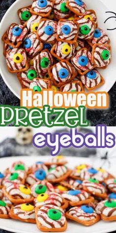 Halloween Food Ideas For Kids, Desserts Halloween, Food For Party, Halloween Party Desserts, Sac Halloween, Halloween Sweet Treats, Food Ideas For Kids, Halloween Pretzels, Easy Halloween Snacks