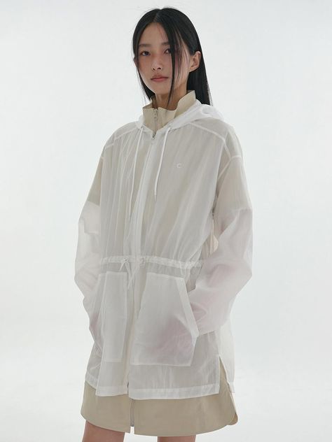 White Rain Jacket, Windbreaker Outfit, Seersucker Jacket, Baddie Vibes, Sheer Jacket, Seersucker Fabric, Light Touch, Wind Breaker, Kurta Designs