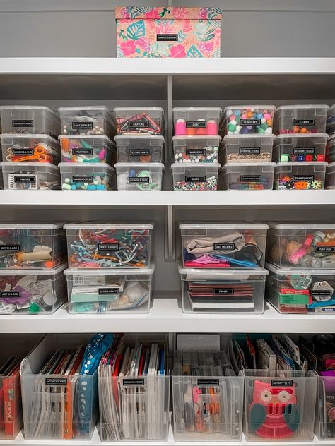 Kids Craft Storage, Craft Closet Organization, Craft Supply Storage, Arts And Crafts Storage, Kids Craft Supplies, Art Supplies Storage, Art Supply Organization, Organize Craft Supplies, Kids Art Supplies