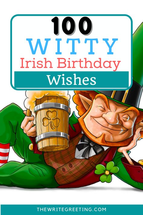 Do you have an Irish friend who has an upcoming birthday and you want to send some witty Irish blessing on their special day. We have over 100 beautiful poems, as well as funny Irish sayings that are perfect for this special occasion. These are written by an actual Irish person, so you know they are going to be funny and sentimental. #irish #celtic #birthdayquotes #quotes Irish Birthday Wishes, Irish Birthday Blessing, Happy Birthday Irish, Inspirational Birthday Message, Irish Birthday, 50th Birthday Wishes, Birthday Verses, Birthday Wishes For Son, Birthday Wishes For Daughter