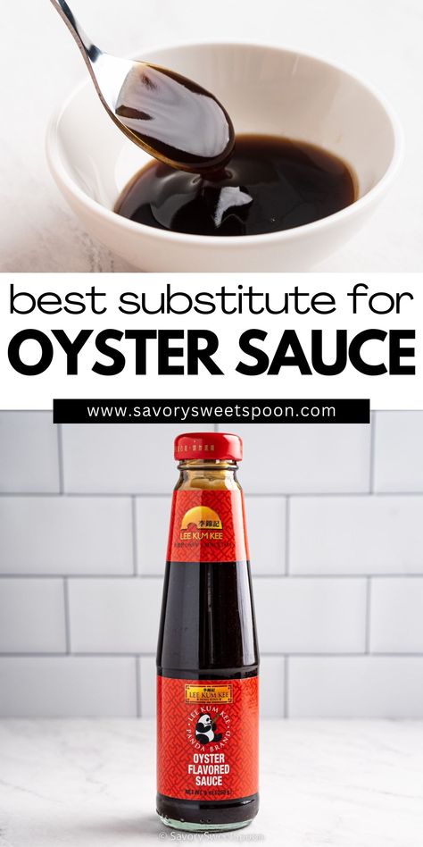 Discover the best oyster sauce substitute with this guide to versatile alternatives. Whether you're seeking a vegetarian alternative or simply ran out of oyster sauce! Homemade Oyster Sauce, Oyster Sauce Substitute, Vegetarian Oyster Sauce, Best Oysters, Tamari Sauce, Food Substitutions, Savory Sauce, Food Info, Oyster Sauce