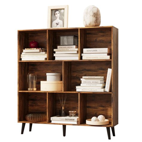 PRICES MAY VARY. ✅【 Ample Storage Space 】The 8 spacious cubes offer plenty of room to organize and display your books, collectibles, photo frames, or other items. Keep your space neat and stylish with this multi-functional storage solution. ✅【 Contemporary Design 】The clean lines and modern design of this bookshelf make it a seamless addition to any room. The versatile aesthetic ensures it complements a variety of decor styles, from minimalist to eclectic. ✅【 Durable Construction 】Crafted from h Cube Storage Bedroom, Storage Closet Shelving, Character Creating, Cocktail Tables Living Room, Cabinet For Living Room, Wooden Bookshelf, Display Bookcase, Office Shelving, Bedroom Study Room