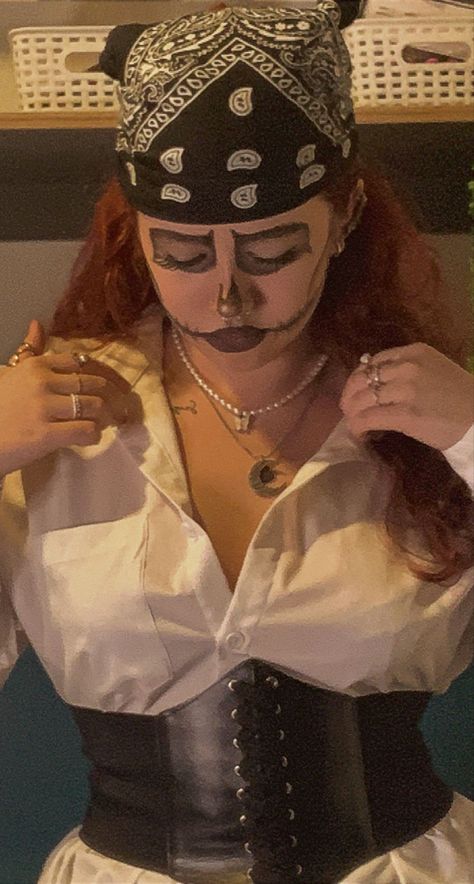 Pirate Skeleton Halloween Costume, Pirate Skeleton Makeup, Skeleton Halloween Outfit, Halloween Skeleton Outfit, Skeleton Pirate Makeup, Skeleton Halloween Costume Outfit, Skeleton Pirate Costume, Skeleton Outfit Halloween, Skeleton Costume Aesthetic