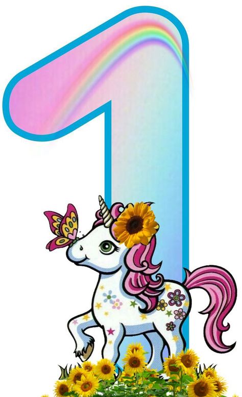 Number 1 Unicorn Design, Pony Cake Topper Printable, Number 1 Cake, Disney Princess Cake Topper, Unicorn Topper, Disney Princess Cake, Little Pony Cake, Pony Cake