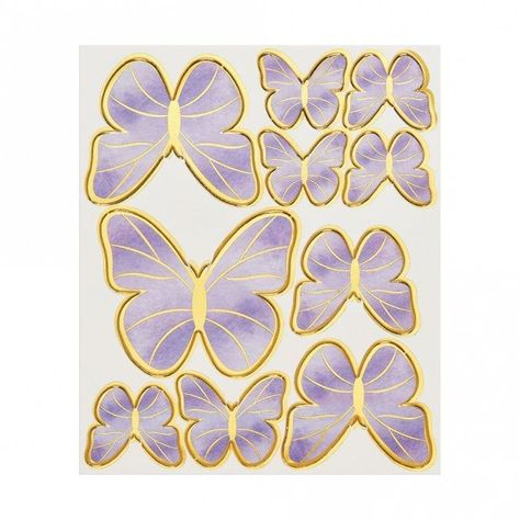 Purple Butterfly Clipart, Topper Kupu Kupu Ungu, Butterfly Cake Topper Printable, Topper Kupu Kupu, Gold Butterfly Cake, Purple Cake Topper, Toper Cake, Butterfly Topper, Purple Butterfly Cake