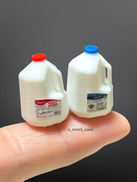 Choose either milk for your dollhouse g grocery needs. Mini Choses, Kitchen Miniature, Diy Science Experiments, Diy Doll Miniatures, Miniature Accessories, Mini Doll House, Dollhouse Projects, Diy Science, Barbie Doll House