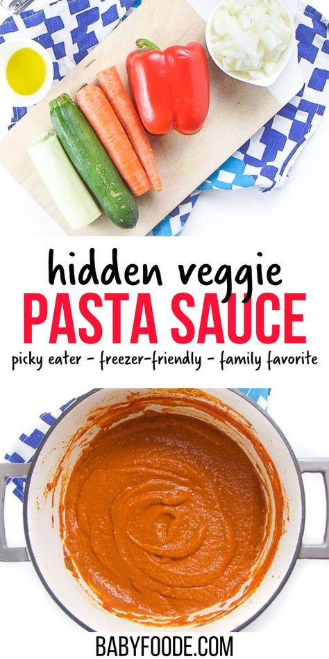 Veggie Pizza Sauce, Veggie Tomato Sauce, Hidden Veggie Pasta Sauce, Hidden Veggie Pasta, Veggie Pasta Sauce, Tomato Soup Grilled Cheese, Baby Pasta, Weaning Recipes, Veggie Pasta