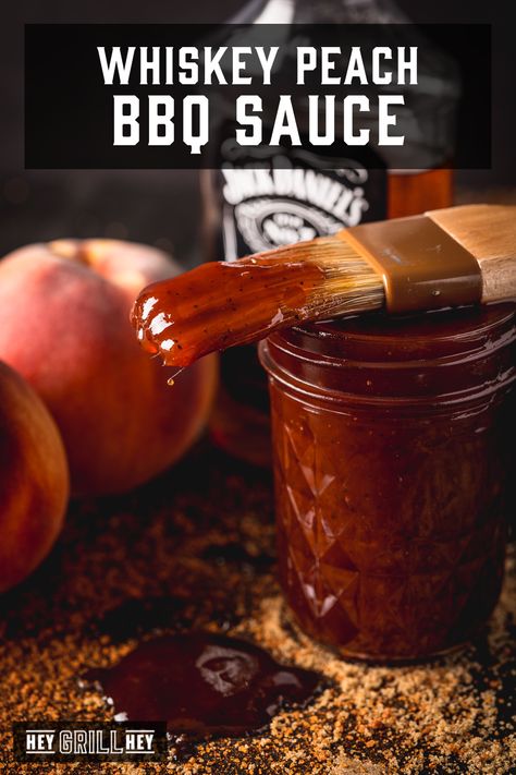 Whiskey Peach BBQ Sauce Recipe | Hey Grill, Hey Honey Bourbon Bbq Sauce, Peach Barbecue Sauce Recipe, Canning Peach Bbq Sauce, Whiskey Peach Bbq Sauce Recipe, Hickory Bbq Sauce Recipe, Whiskey Peach Bbq Sauce, Peach Habanero Bbq Sauce, Whiskey Bbq Sauce Recipes, Peach Bbq Sauce Recipe Canning