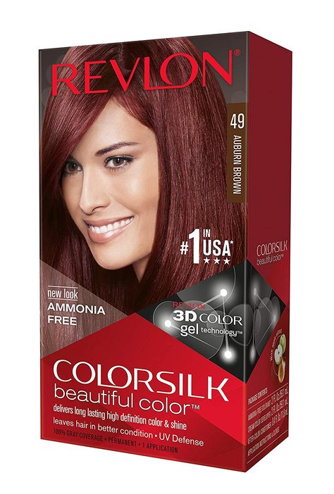 Teenage Hair, Hair Color Auburn Brown, Auburn Hair Dye, Revlon Hair Color, Ammonia Free Hair Color, Color Castaño, Revlon Colorsilk, Peeling Facial, Revlon Color