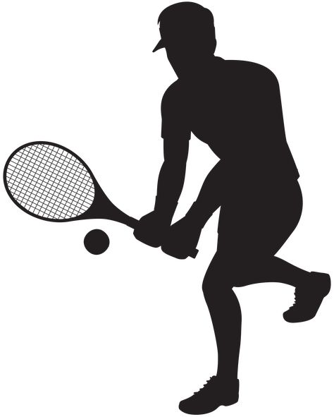 Tennis Cake, Tennis Silhouette, Tennis Party, Silhouette Clip Art, Silhouette Png, Free Clipart, Tennis Player, Tennis Players, Quality Images