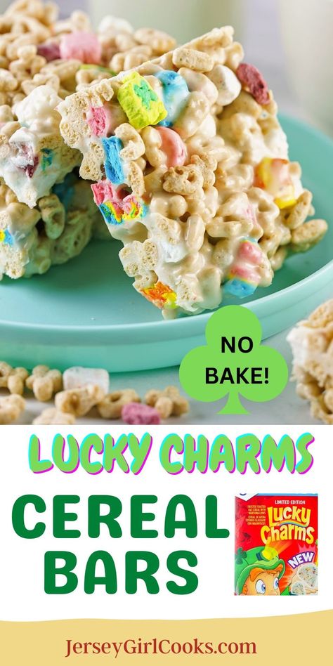 Pot Of Gold Birthday Party, Lucky Charm Bars, Lucky Charm Birthday Theme, Lucky Charms Bars, Lucky Charms Bracelet, At Patrick’s Day Birthday, Cereal Birthday Party Theme, Lucky One Party Favors, Colourful Party Food