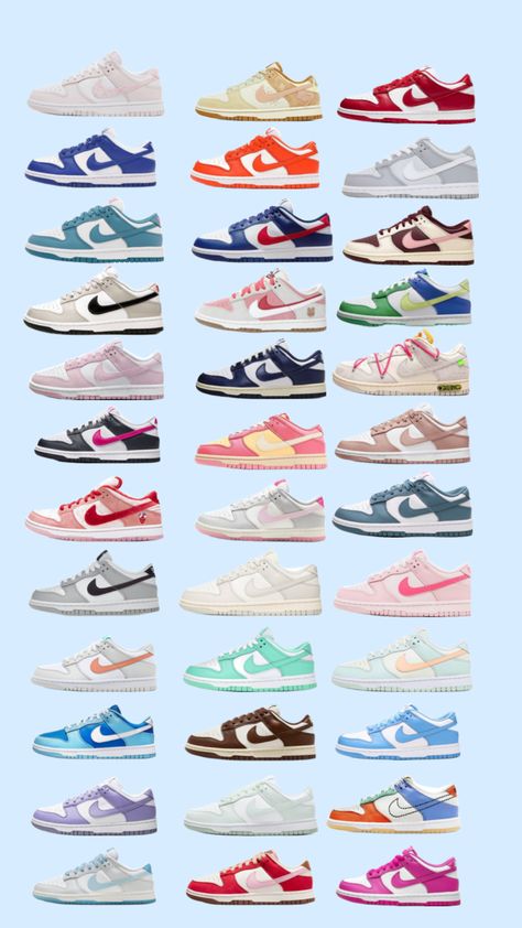 #dunks #nike #preppy Nike Preppy, Aesthetic Teen Girl, Preppy Shuffles, Bape Shoes, Pretty Sneakers, Pink Nike Shoes, Shoes For School, Back To School Shoes, Nike Shoes Girls