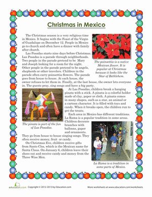 If you're good in Mexico, the Three Wise Men might come on Christmas Day and leave you candy and money! Christmas In Mexico, Christmas Worksheet, Mexico Christmas, Spanish Holidays, Christmas Units, Spanish Christmas, Christmas Teaching, Christmas Reading, Christmas Worksheets