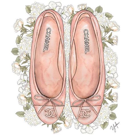 Chanel In Bloom  {#watercolor #illustration #chanel} Fashion Illustration Chanel, Chanel Illustration, Ballerina Sketch, Kerrie Hess, Money Poster, Diy Gifts To Sell, Chanel Art, Plakat Design, Diy Watercolor Painting