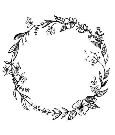 Floral wreath Floral Wreath Drawing, Stammestattoo Designs, Biomechanical Tattoo Design, Realistisches Tattoo, Minimal Tattoo Design, Chicano Style Tattoo, Men Tattoos, Biomechanical Tattoo, Tattoo Zeichnungen