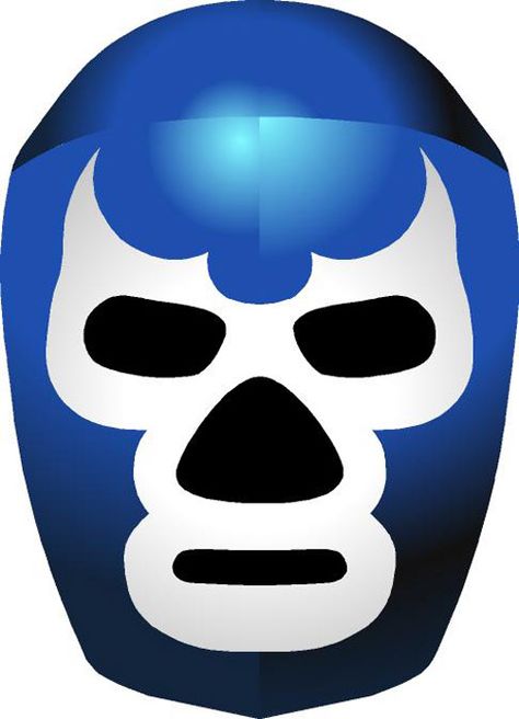 blue...demon Lucha Libre Party, Blue Mascara, Blue Demon, Papercraft Printable, Mask Template, Papercraft Templates, Mexican Party, Blue Pin, Templates Printable Free