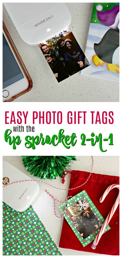 Easy HP Sprocket Photo Gift Tags Anyone Can Make via @ellenblogs ad Sprocket Photo Ideas, Hp Sprocket Ideas, Sprocket Ideas, Sprocket Printer, Photo Gift Tags, Tag Cards, Hp Sprocket, Photo Crafts, Craft Projects For Adults