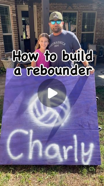 Charly Russell on Instagram: "You’ve been asking….

Here’s how my dad built the rebounder! 

Pause to see the materials and steps! 💜🏐
 

#charsvballjourney #justthetwoofus #rebounder #diyrebounder #diy #volleyball #volleyballplayer #volleyballgirls #daddysgirl #thanksdad #vball #vballislife #outdoorequipment" Volleyball Rebound Board, Volleyball Rebounder Diy Wood, Diy Soccer Rebounder, Diy Volleyball Net, Diy Volleyball Rebounder, Volleyball Rebounder, Volleyball Diy, Volleyball Equipment, Volleyball Setter