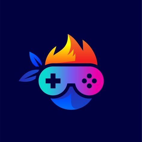 Console and ninja for gaming logo design... | Premium Vector #Freepik #vector #logo #template #fire #gradient Top Up Game, Cool Logo Design Gaming, Gaming Icon Aesthetic, Best Gaming Logo Design, Gamepad Logo, Game Logo Design Ideas, Bgmi Game Logo Design, Video Game Logo Design, Game Icon Logo