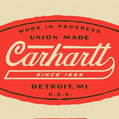 Mighty Midwest Design Co. on Instagram: "Carhartt Script #illustration #midwestdesign #midwest #lettering #illustrationdesign #illustrationwork #branding #brandingdesign #handlettering #brandingstudio #brandingcompany #badgedesign #badgedesigner #illustration #graphicdesign #art #artwork #vintagedesign #retrodesign" One Page Brand Guide, Carhartt Logo Design, Vintage Western Graphic Design, 1940s Graphic Design, General Store Logo, Country Graphic Design, Nordic Graphic Design, Dive Motel, Traditional Graphic Design