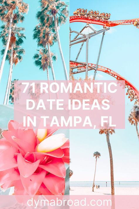 There are lots of date ideas in Tampa if you want to have a lovely time. The amount of romantic things to do in Tampa is amazing! #tampa #dateideas #romanticthingstodo #florida #usa Tampa Date Night Ideas, Things To Do In Tampa, Tampa Riverwalk, Renewal Ceremony, Colleges In Florida, Vow Renewal Ceremony, Ocala Florida, Travel Ads, Romantic Things To Do