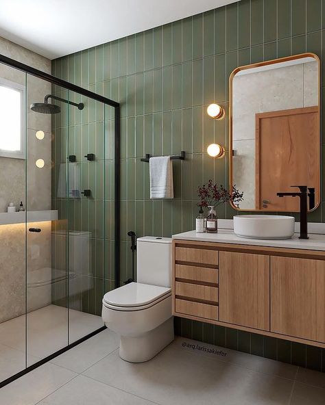 Small Open Bathroom Ideas, Bathroom Ideas Small With Bath, Mid Century Modern Toilet Room, Raili Clasen Bathroom, Small Bathroom Ideas Mid Century Modern, Bathroom 60s Style, Midcentury Modern Master Bathrooms, Bathroom Ideas Walk In Shower Modern, Cool Toilet Design