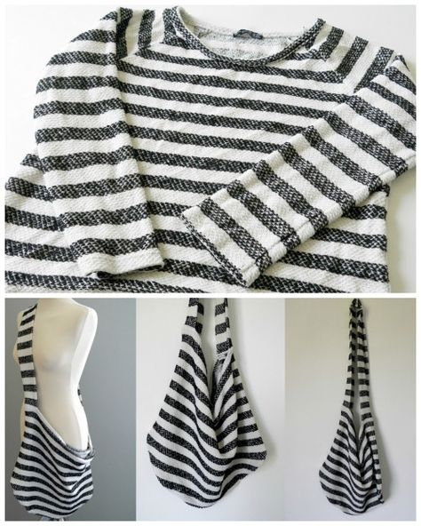 DIY Sweater Cross Body Bag Tutorial from Makery. You can use a... Cross Body Bag Tutorial, Beach Bag Pattern, Boho Style Bag, Designer Cosmetic Bag, Fashion Agency, Sweater Bags, Diy Sweater, Tote Bag Tutorial, Slouchy Bag