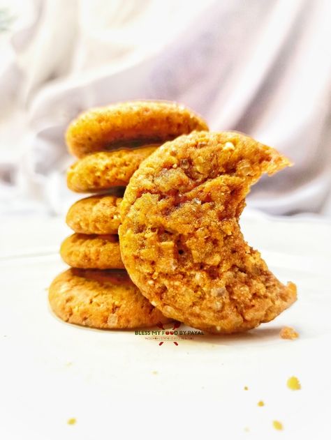 Butterscotch Cookie Recipe | Eggless Butterscotch Cookies Recipe Vegan Butterscotch Cookies, Eggless Butter Cookies, Eggless Butterscotch Cookies, Lemon Cookies Eggless, Cookie Recipe From Scratch, How To Make Eggless Cookies, Oats Cookies Eggless, Ratatouille Ingredients, Butterscotch Cookies Recipes