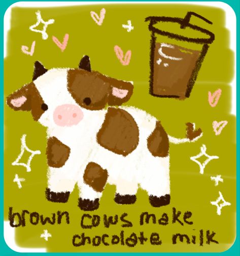 cute cow aesthetic brown cow doodle noteit art Brown Cow Drawing, Chocolate Milk Drawing, Cute Cow Aesthetic, Cow Illustration Cute, Cute Cow Illustration, Chocolate Doodle, Cow Doodle, Milk Drawing, Cow Aesthetic