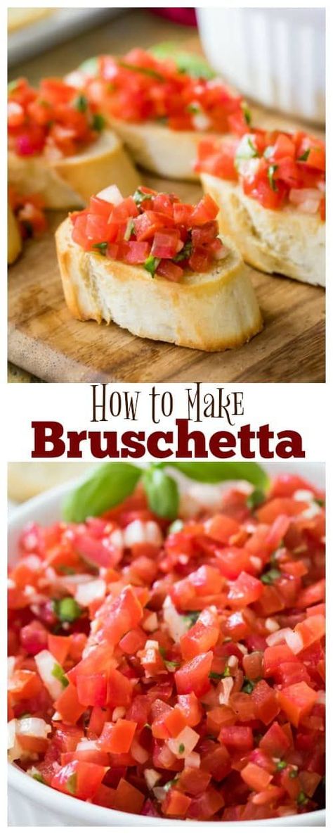 Best Bruschetta Recipe, Best Bruschetta, Bruschetta Bread, How To Make Bruschetta, Caprese Bruschetta, Makanan Italia, Bruschetta Recipe, Balsamic Vinaigrette, Snacks Für Party