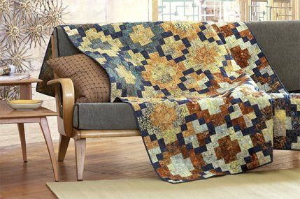 Free Batik Quilt Patterns | AllPeopleQuilt.com All People Quilt, American Patchwork And Quilting, Bright Quilts, Flying Geese Quilt, Quilt Retreat, Batik Quilts, Easy Quilt Patterns, Strip Quilts, Wall Quilts