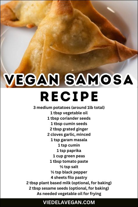 Vegan Samosa Recipe Vegan Samosa, Spiced Vegetables, Samosa Recipe, Vegan Snack Recipes, Crowd Pleasing Appetizers, Vegan Snack, Kale Chips, Taste Made, Samosa