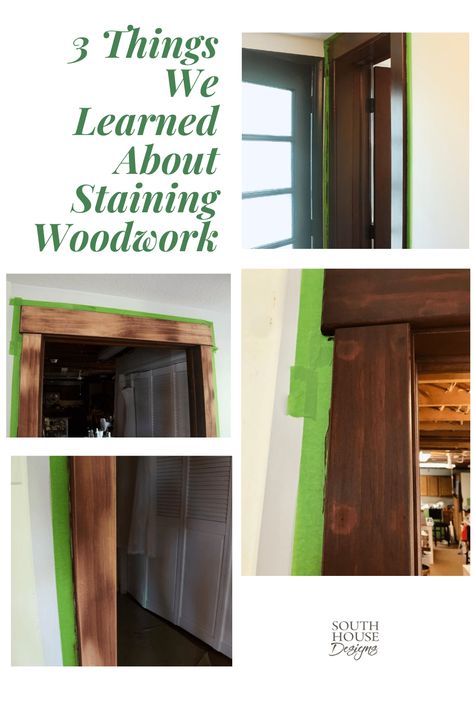 Staining Window Trim Wood, Staining Trim Darker, Gel Stained Interior Doors, Restaining Wood Trim, Stained Window Trim, Staining Wood Trim, Stained Trim Interior, Staining Trim, Stained Interior Doors