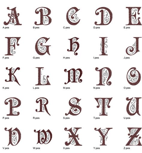 Fonts :: Embroidery Fonts :: Scroll Font Ornate Fonts Alphabet, Storybook Font Alphabet, Scroll Letter Design, Fairytale Font Alphabet, Midevil Fonts Alphabet, Midevil Lettering Fonts, Royal Font Alphabet, Calligraphy Fonts Alphabet Vintage, Storybook Lettering