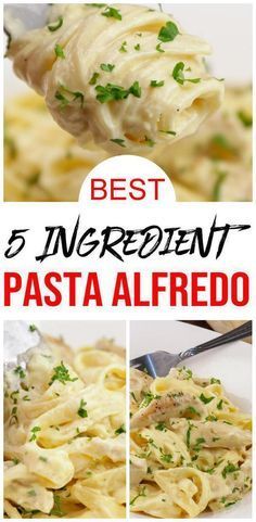 Recipes with chicken you will love! EASY 5 Ingredient pasta Alfredo chicken recipe. BEST Italian food recipe when u want restaurant style food. No need for take out or delivery when u can make homemade pasta Alfredo. Chicken meals for the whole family - kids love this too. Italian food recipes for simple quick meals for dinner, lunch or side dishes. Pasta recipe u will want to make today. Serve w/ pantry food bread. Check out this EASY 5 ingredient #chicken pasta Alfredo recipe today. #dinner Alfredo Side Dish, Easy Chicken Fettuccine Alfredo Simple, Pasta Alfredo Recipe Chicken, Fettucini Alfredo Recipe Chicken Easy, Chicken Fettuccine Alfredo Recipe Easy, 3 Ingredient Pasta Recipes, Chicken Alfredo Pasta Recipes, 5 Ingredient Pasta, Easy Chicken Alfredo Pasta