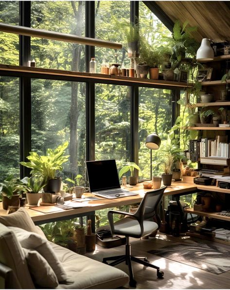 Studio Decorating, Dream House In The Woods, Rustic Homes, Herbs Indoors, Loft Design, Dream House Decor, Home Office Design, Ideas Home, Home Decor Trends