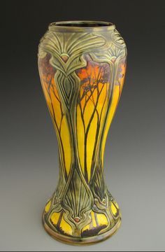 Tall Glass Vases, Bijoux Art Nouveau, Vase Glass, Tall Vase, Nouveau Art, Art Nouveau Design, Alphonse Mucha, Roaring 20s, Glass Vases