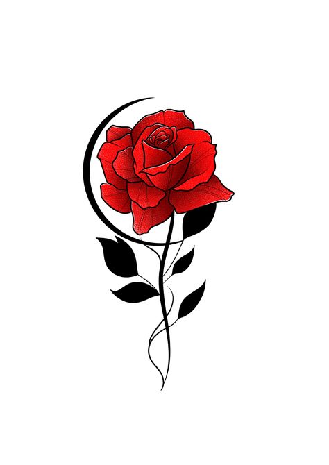 Becoming A Tattoo Artist, Rose Tattoos For Women, Red Rose Tattoo, Band Tattoo, Rose Bud, Cute Disney Wallpaper, Rose Tattoos, Tattoo You, Rose Tattoo